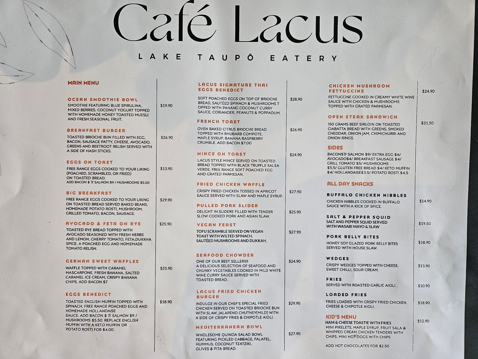 Cafe Lacus — Cafés in Wharewaka