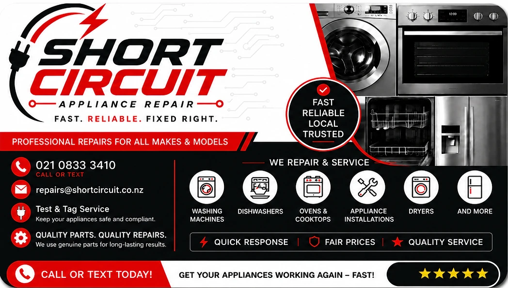 Short Circuit Appliance Repairs — Appliance Repair in Rotorua
