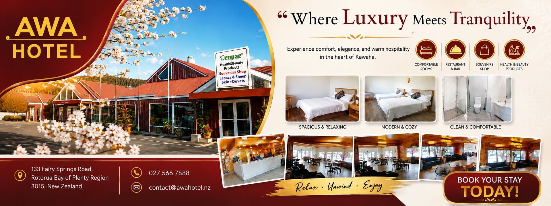 AWA Hotel — Accommodation in Rotorua