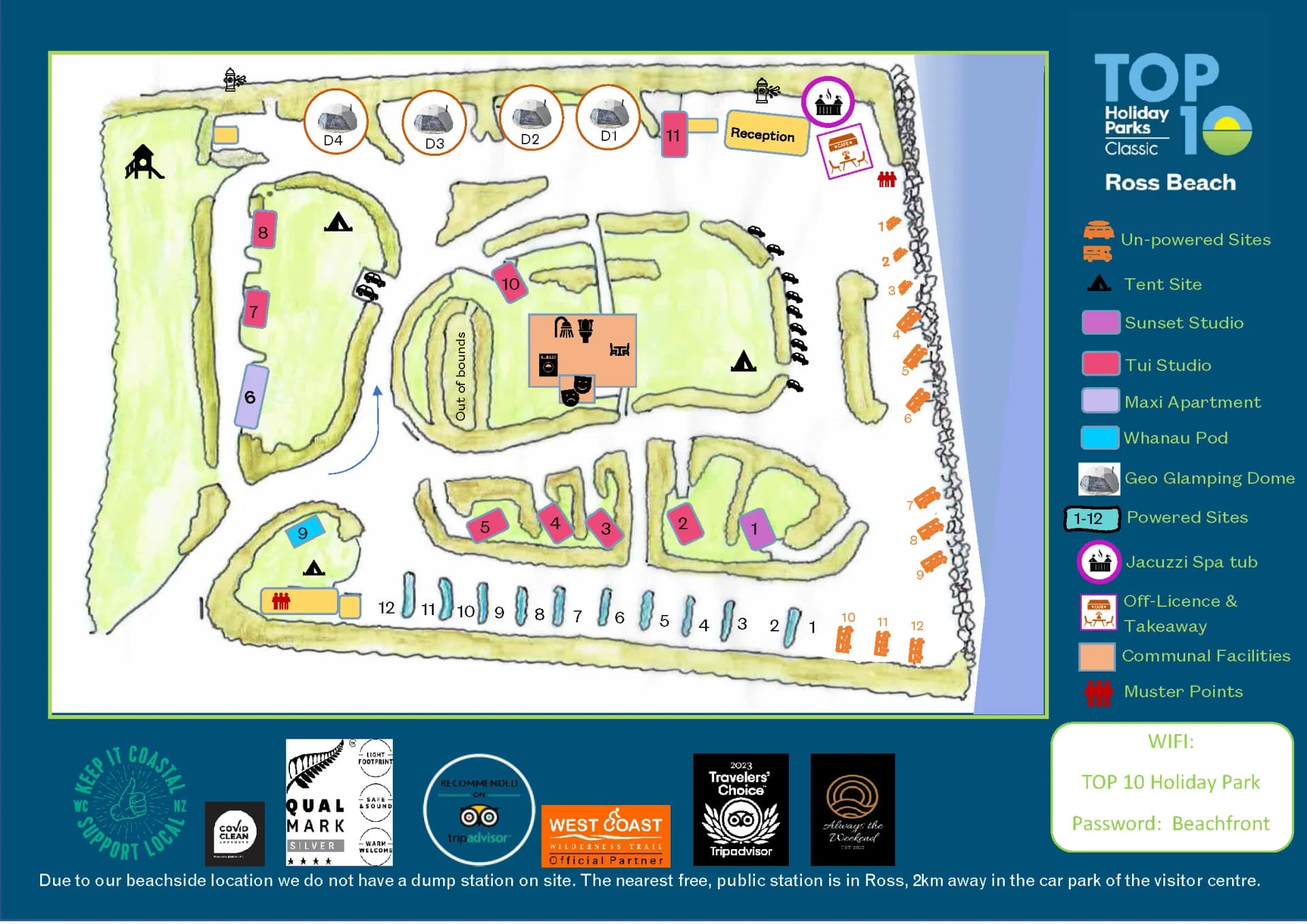 Ross Beach Top 10 Holiday Park — Accommodation in Ross