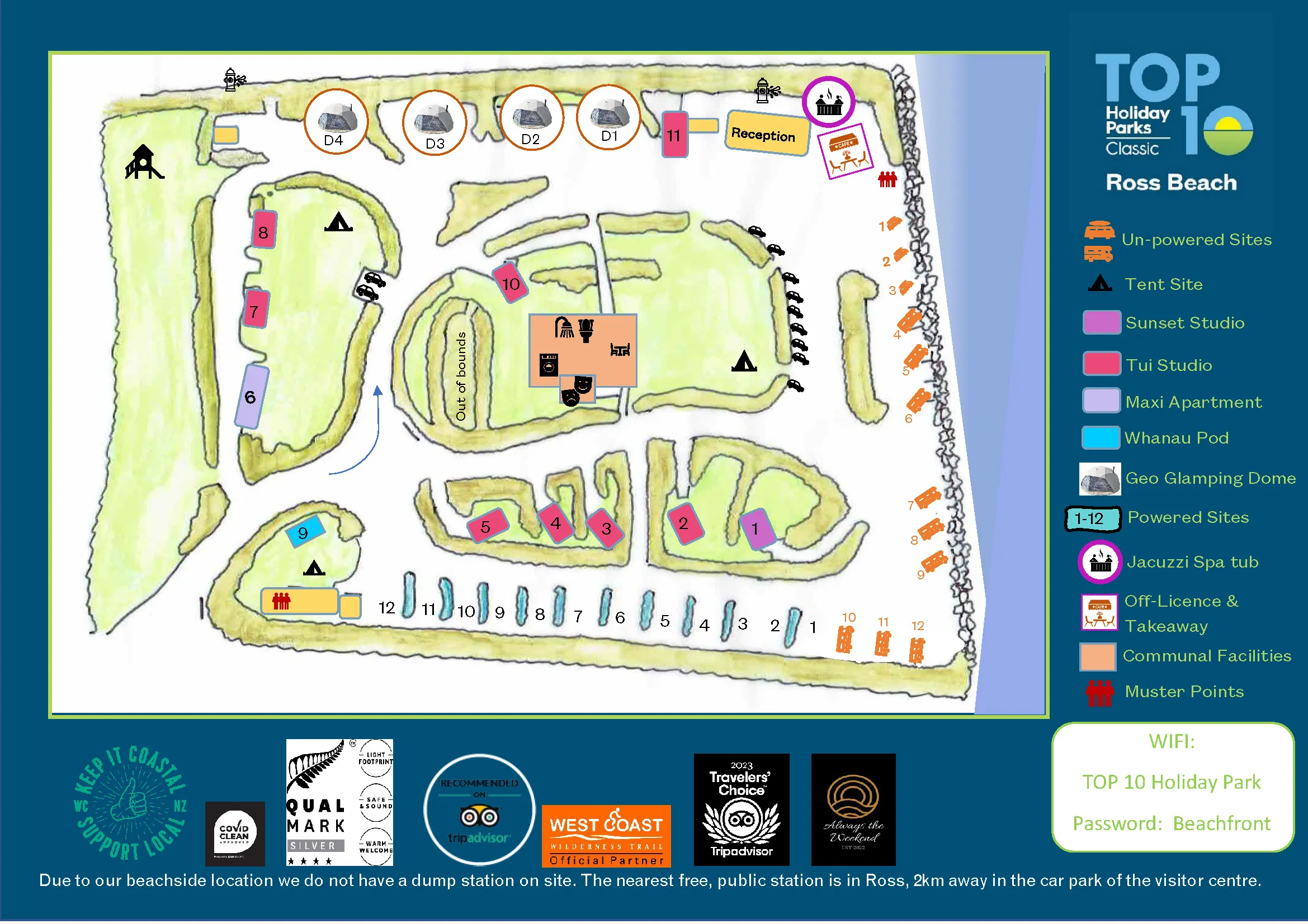 Ross Beach Top 10 Holiday Park — Accommodation in Ross