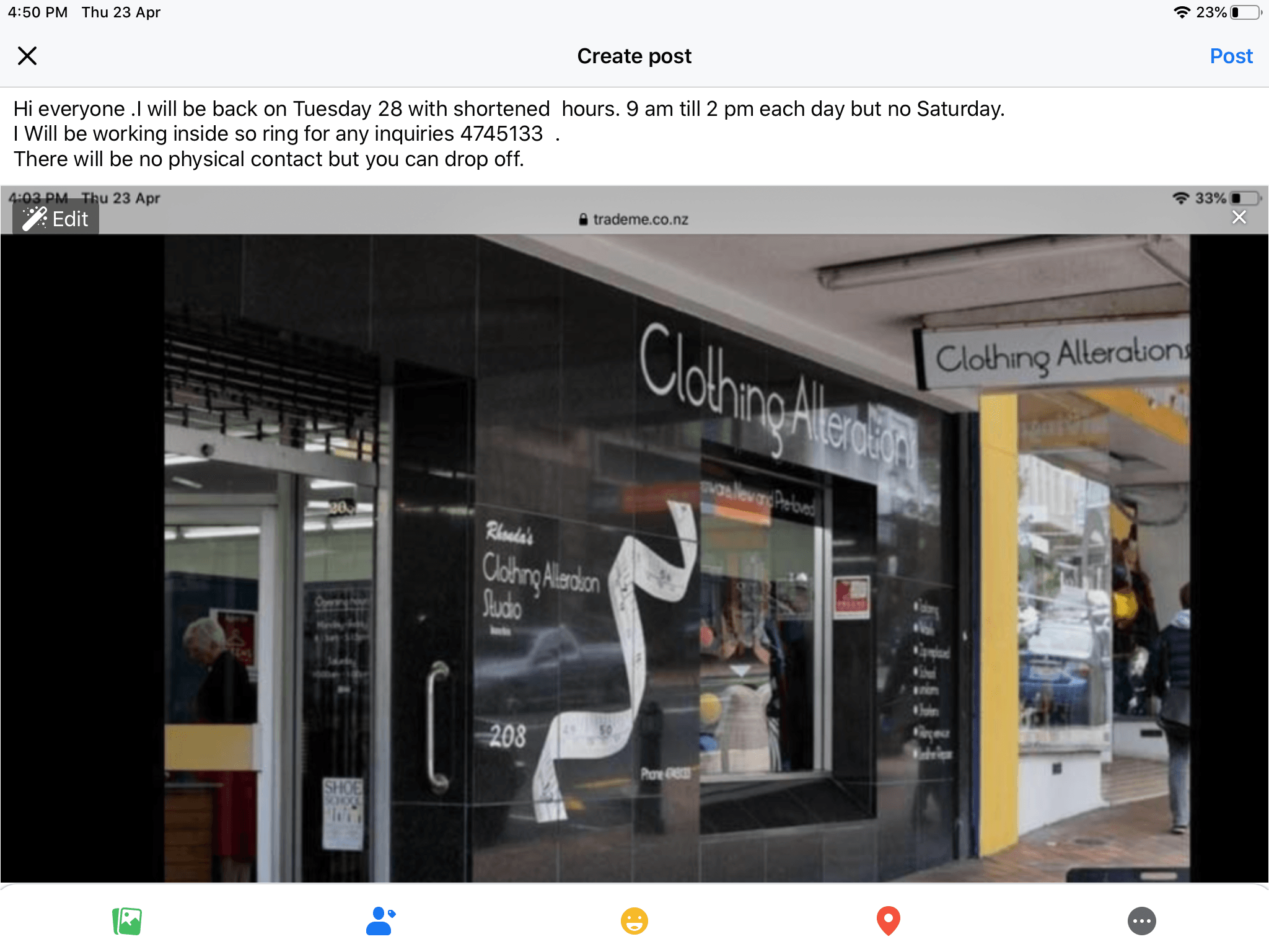 Rhonda’s Clothing Alterations Studio — Professional Services in Dunedin