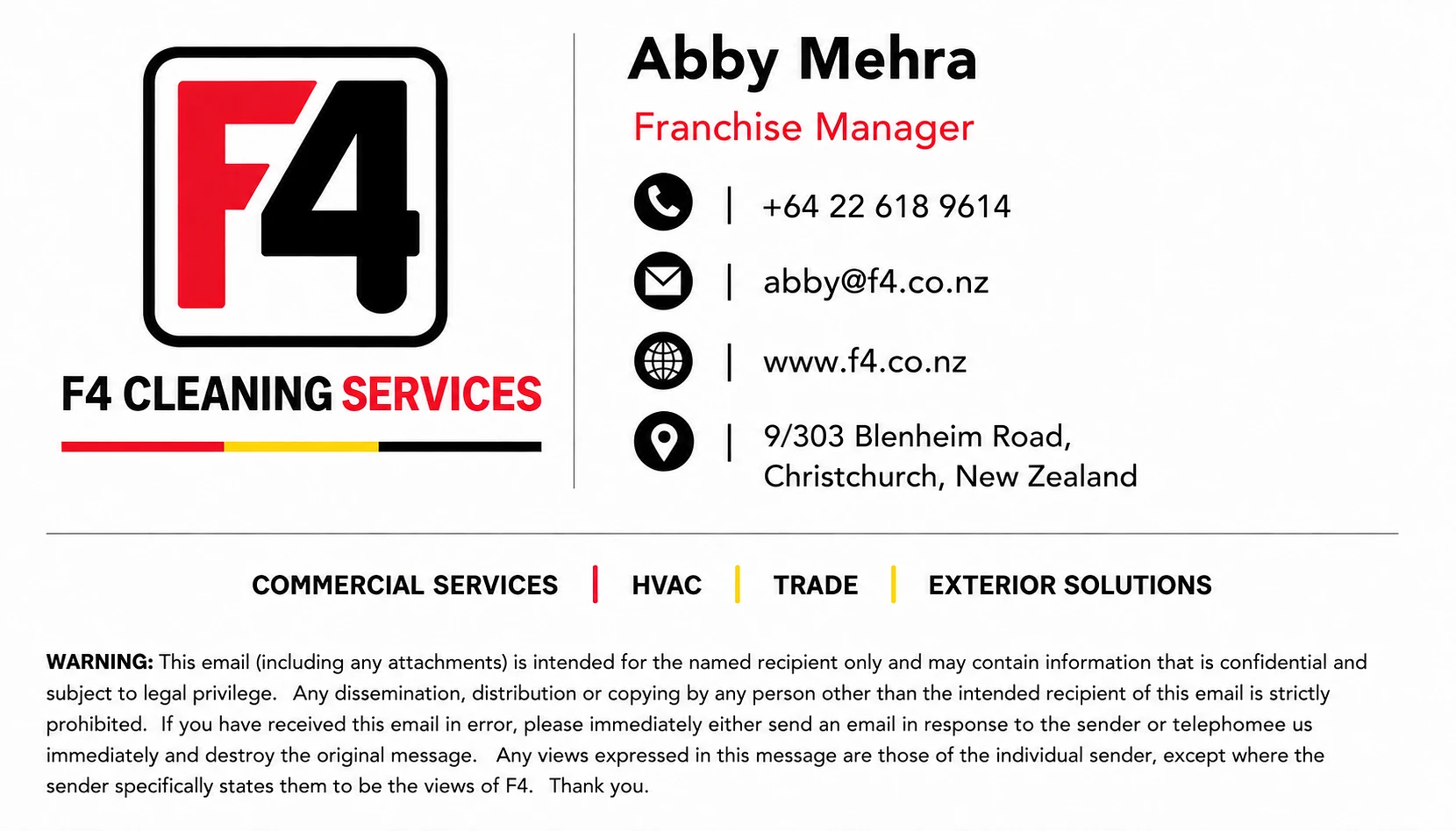 F4 Cleaning Services — Commercial Cleaning Services in Christchurch