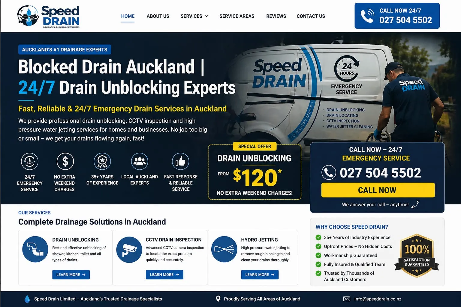 Speed drain limited — Business Services in Auckland