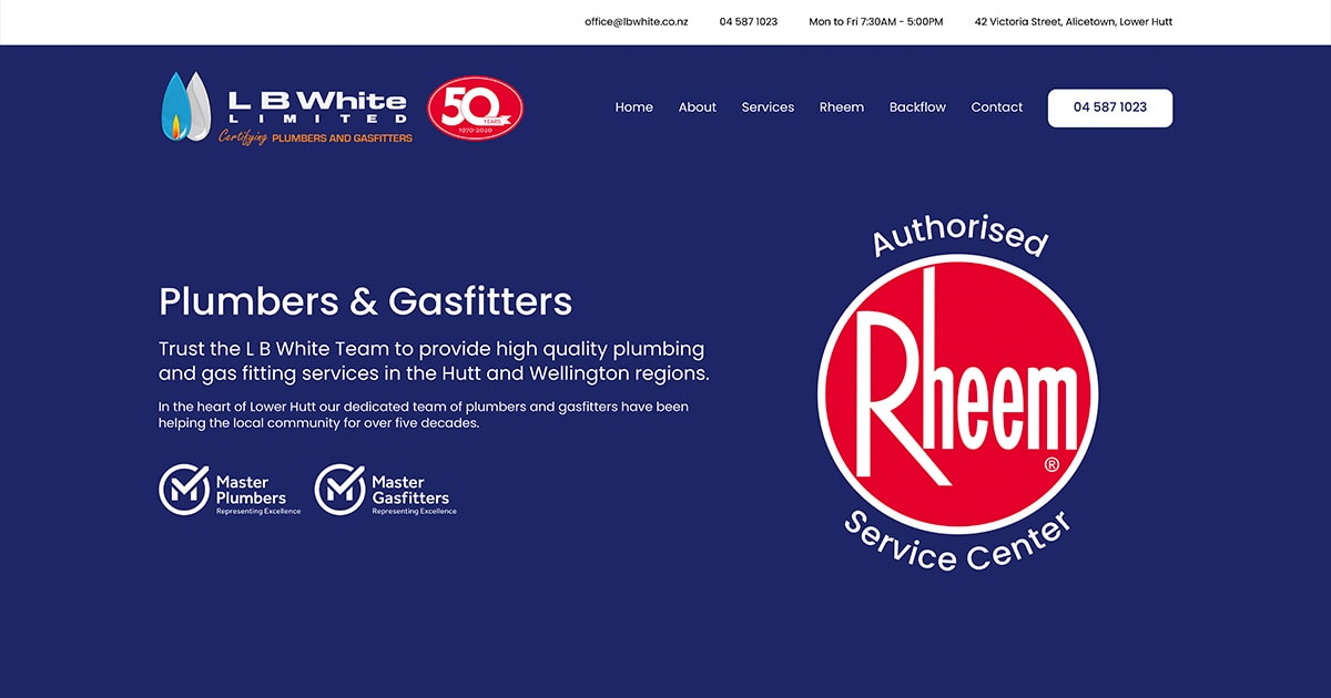 L B White Limited — Plumbers in Wellington
