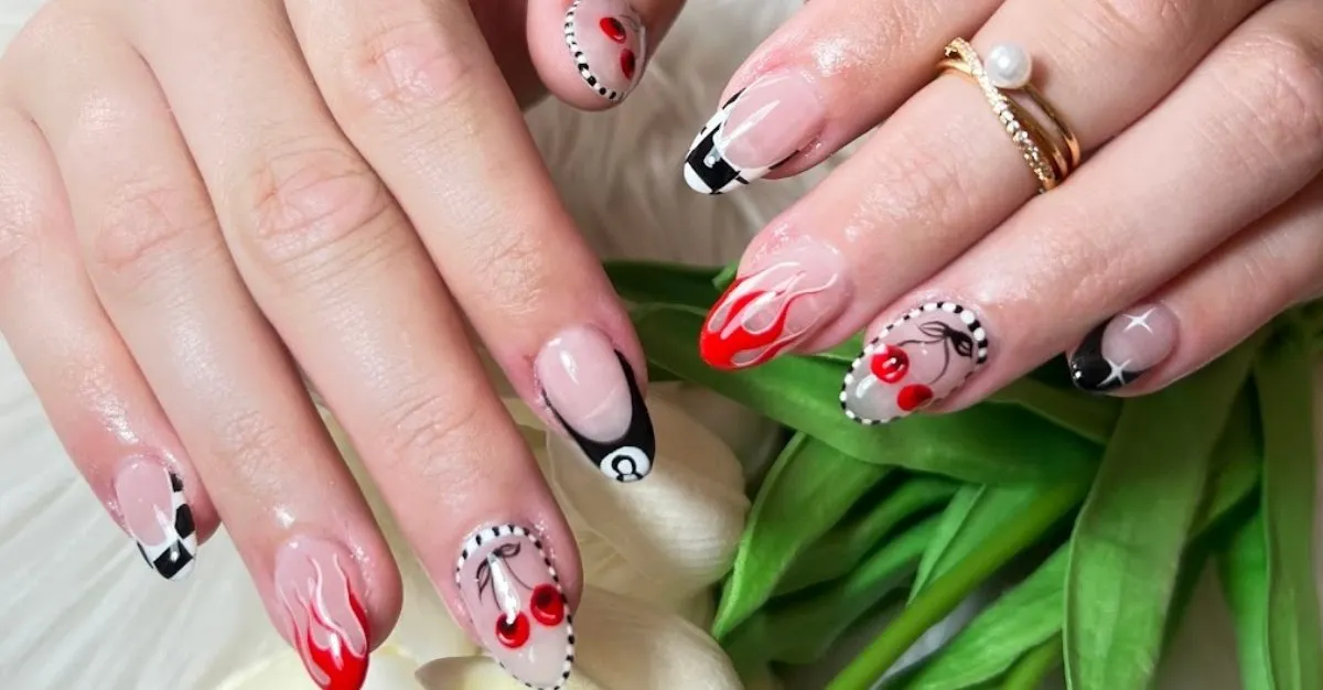 Lavender Nail Art — Nail Salons in Hamilton