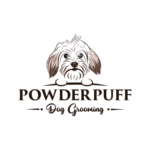 powderpuff dog grooming logo