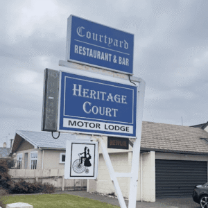 heritage court lodge sign